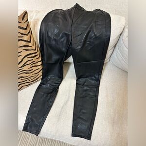 Express size M pleather black leggings